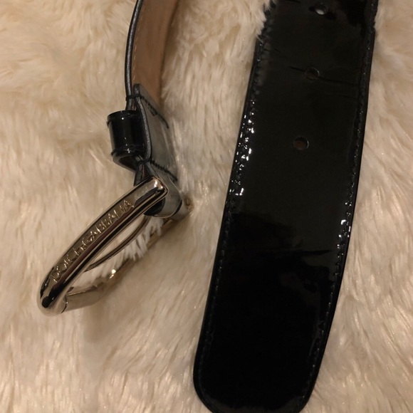 Dolce & Gabbana Black Patent Leather Unisex Belt - Picture 4 of 5